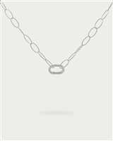 Necklace Rue des Mille Woman Charm Bar in Silver CB-CL 02 RH - CB-CL 02 RH